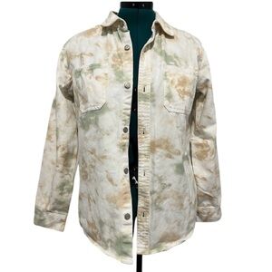 Girls size xxl (18) denim tie-dye jacket Shacket